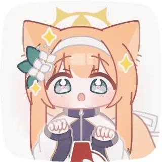 😋 cfd70810 Anime, Catgirl, Kawaii, Lindo, Arte digital, Ilustración telegram sticker