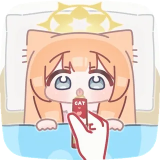 😋 d100e94b CAT gato, anime, lindo, animal, mascota, kawaii telegram sticker