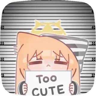 🥰 f0d1ff5c TOO CUTE Anime, Kawaii, Lindo, Cárcel, Dibujos animados telegram sticker