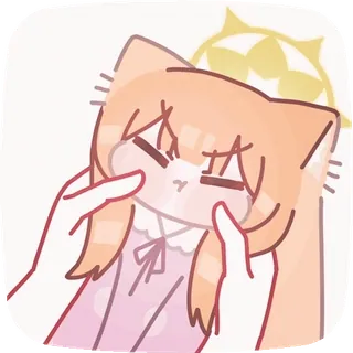 🤗 f78cf5b4 gato, anime, dibujos animados, lindo, kawaii, ángel, mascota telegram sticker