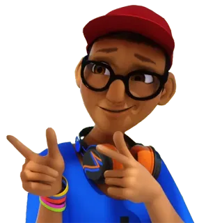 👈 111e3dd3 Nino Lahiffe Miraculous: Tales of Ladybug & Cat Noir мультфильм, мальчик, персонаж, очки, наушники, знак мира whatsapp sticker