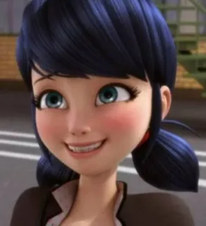 😁 e70801f5 Marinette Miraculous Ladybug Marinette, Miraculous Ladybug, cartoon, anime, character, girl telegram sticker