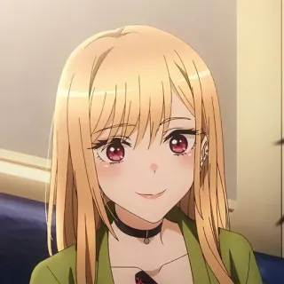 ❤️ 69fad2fb Marin Kitagawa My Dress-Up Darling Anime, garota, cabelo loiro, cosplay, Marin Kitagawa, My Dress-Up Darling, sorrindo whatsapp sticker