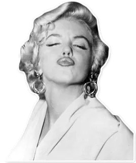 😘 73a641c9 Marilyn Monroe aktris, klasik, pirang, ciuman, hollywood telegram sticker