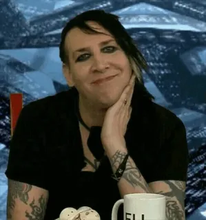 ๐ 2b7ea009 Marilyn Manson musician, singer, celebrity, gothic whatsapp sticker