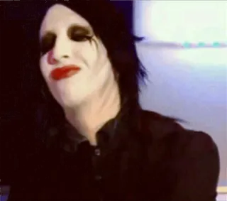 ๐ 2e1fbd5b Marilyn Manson marilyn manson, singer, makeup, gothic, rock, musician whatsapp sticker