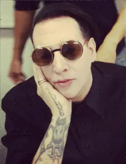 ๐ 58493ad9 Marilyn Manson musician, singer, Marilyn Manson, celebrity, gothic, industrial rock whatsapp sticker