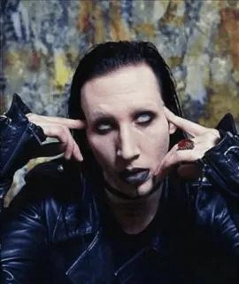 ๐ 628c86f6 Marilyn Manson Marilyn Manson, singer, gothic, musician, portrait whatsapp sticker