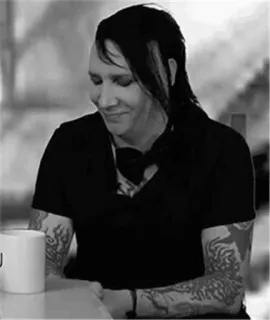 ๐ c72ebf74 Marilyn Manson Marilyn Manson, singer, music, celebrity, tattooed whatsapp sticker