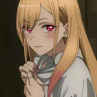 ❤️ 66bb89ae Marin Kitagawa My Dress-Up Darling Anime, Dễ thương, Cô gái, Đỏ mặt, Marin Kitagawa whatsapp sticker