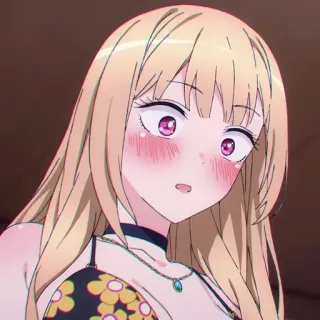 ❤️ 89992727 Marin Kitagawa My Dress-Up Darling Anime, Cô gái, Tóc vàng, Dễ thương, Mắt hồng, Marin Kitagawa, My Dress-Up Darling whatsapp sticker