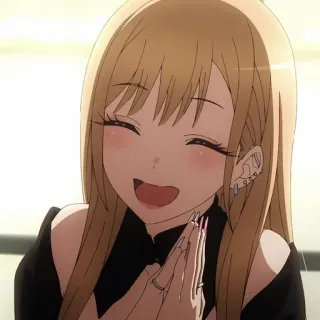 ❤️ d1f914eb Marin Kitagawa My Dress-Up Darling Anime, Cô gái, cười, dễ thương, Cosplay whatsapp sticker