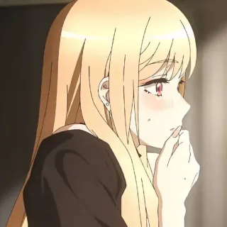 ❤️ eb12110a Marin Kitagawa My Dress-Up Darling Anime, Cô gái, Marin Kitagawa, My Dress-Up Darling, Dễ thương, Tóc vàng, Chân dung whatsapp sticker