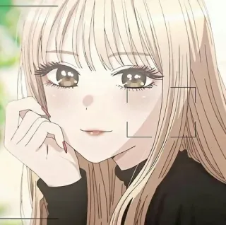 ❤️ f984e238 anime, chân dung, hoạt hình, phụ nữ, cô gái, tóc vàng whatsapp sticker