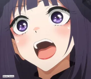 😮 0848b233 Marin Kitagawa My Dress-Up Darling anime, dziewczyna, słodka, zszokowana, zaskoczona, My Dress-Up Darling, Marin Kitagawa telegram sticker