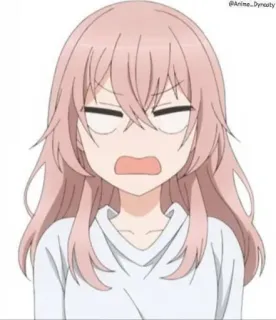 😵 288103ba Anime, Dziewczyna, Kreskówka, Ilustracja, Postać, Portret telegram sticker