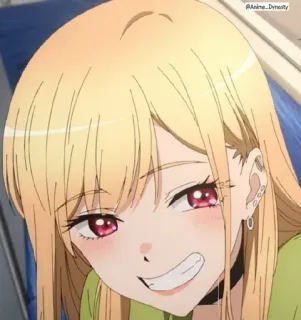 😁 560f0b81 Marin Kitagawa My Dress-Up Darling Anime, Dziewczyna, Marin Kitagawa, My Dress-Up Darling, Blondynka, Słodka, Anime Dziewczyna telegram sticker