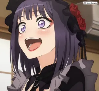 😃 6a234b41 Marin Kitagawa My Dress-Up Darling anime, dziewczyna, podekscytowana, słodkie, kreskówka telegram sticker