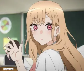 🤨 766389e2 Marin Kitagawa My Dress-Up Darling Anime, Postać, Dziewczyna, Słodkie, Kreskówka, Marin Kitagawa, My Dress-Up Darling telegram sticker