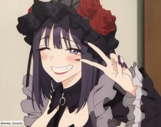 ✌️ 9388a0c2 Marin Kitagawa My Dress-Up Darling Marin Kitagawa, Anime, Znak pokoju, Słodkie, My Dress-Up Darling telegram sticker