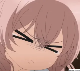 😭 b654882b Anime, Dziewczyna, Kreskówka, Wyraz, Zły, Wściekły, Sfrustrowany telegram sticker