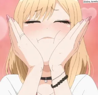 🤗 be42bdf7 Marin Kitagawa My Dress-Up Darling Anime, Dziewczyna, Słodkie, Rumieniec, Marin Kitagawa, My Dress-Up Darling telegram sticker