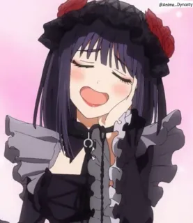 😄 e6aea0ef Marin Kitagawa My Dress-Up Darling Anime, Dziewczyna, Słodkie, Cosplay, Szczęśliwy, Kawaii telegram sticker