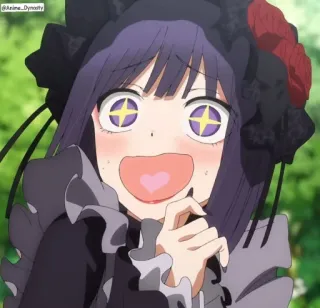 🥰 edef6013 Marin Kitagawa My Dress-Up Darling Anime, Kreskówka, Manga, My Dress-Up Darling, Marin Kitagawa, urocza, dziewczyna, podekscytowana telegram sticker