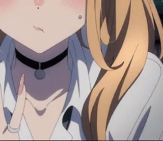 🌨 dc6d8691 Anime, Kobieta, Blond włosy, Choker, Ilustracja telegram sticker