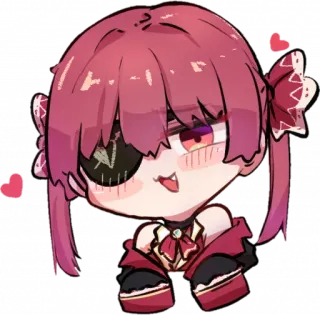 😊 31c51084 Houshou Marine Аниме, Витубер, Houshou Marine, Милый whatsapp sticker