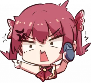 😡 f74d98c9 Аниме, Персонаж, Злой, Мультфильм, Мем whatsapp sticker