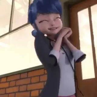 😍 600ef9b3 Marinette Dupain-Cheng Miraculous: Tales of Ladybug & Cat Noir Marinette, Miraculous Ladybug, kartun, tersenyum whatsapp sticker