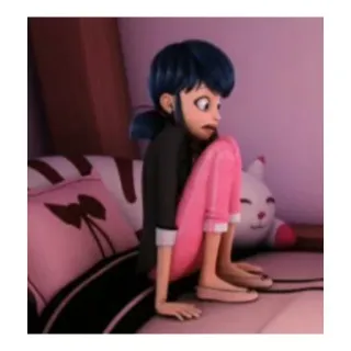 😱 8e340367 Marinette Miraculous Ladybug Kartun, Anime, Sedih, Khawatir, Marinette, Miraculous Ladybug whatsapp sticker