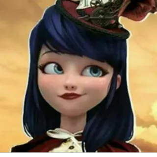 😎 9dc11010 Marinette Dupain-Cheng kartun, gadis, animasi, potret, Marinette Dupain-Cheng, Miraculous Ladybug whatsapp sticker