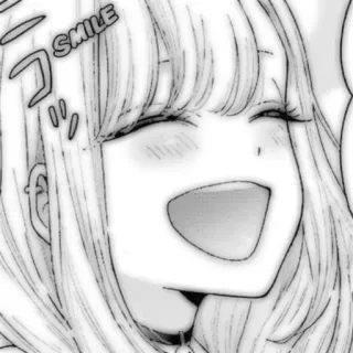 🤍 18c8aa77 SMILE uśmiech, szczęśliwy, manga, słodki, kreskówka whatsapp sticker