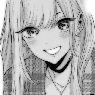 🤍 2057e0e0 Anime, Dziewczyna, Słodkie, Uśmiech, Manga, Ilustracja whatsapp sticker