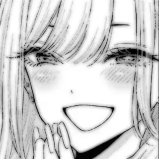 🤍 237cdb9e Anime, Manga, Dziewczyna, Szczęśliwa, Uśmiech, Portret whatsapp sticker