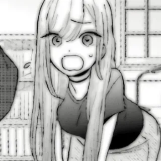 🤍 3ad81d39 dziewczyna anime, manga, zszokowana, kreskówka whatsapp sticker