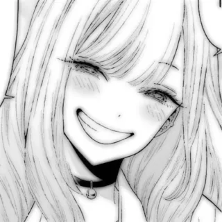 🤍 5761b46f Anime, Manga, Dziewczyna, Uśmiech, Kreskówka whatsapp sticker