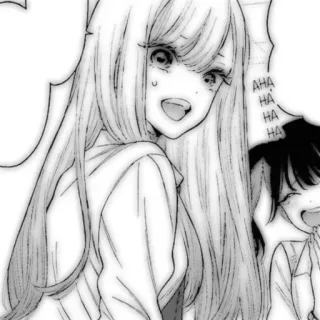 🤍 6a1265c2 AHAHAHA Manga, Anime, Dziewczyna, Śmiech, Kreskówka whatsapp sticker