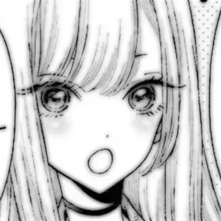 🤍 6f2038ec anime, manga, dziewczyna, zszokowana, zaskoczona, kreskówka whatsapp sticker