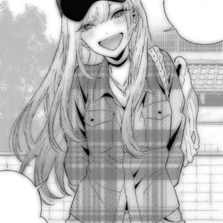 🤍 715a5087 dziewczyna anime, manga, uśmiechnięta, koszula w kratę, maska do spania, kreskówka, kobieta, rysunek whatsapp sticker