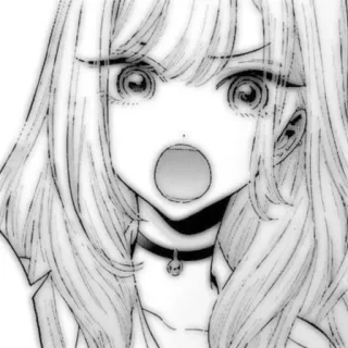 🤍 8a2ba62e anime, dziewczyna, zaskoczona, manga, zszokowana, wyraz whatsapp sticker