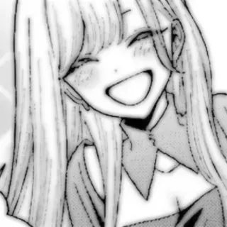 🤍 b620e084 Manga, Anime, Dziewczyna, Uśmiech, Szczęśliwa, Portret, Ilustracja whatsapp sticker