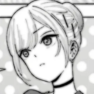 🤍 cc59f948 Anime, Manga, Postać, Dziewczyna, Czarno-białe, Kobieta, Kreskówka whatsapp sticker