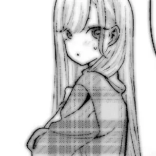 🤍 ded17590 Dziewczyna anime, Styl manga, Słodki, Bluza z kapturem, Ilustracja whatsapp sticker