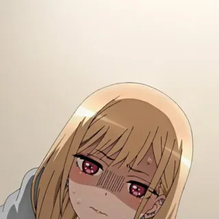 🥟 950ddf22 anime, dễ thương, xấu hổ, đỏ mặt, lo lắng telegram sticker