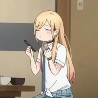 🥟 b9aa978a Marin Kitagawa My Dress-Up Darling Anime, Dễ thương, Cô gái, Tóc vàng, Váy, Hình vẽ telegram sticker