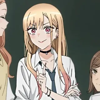 🥟 c4349249 Marin Kitagawa My Dress-Up Darling Anime, Cô gái, Hòa bình, Cosplay telegram sticker