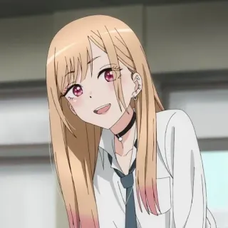 ❤️ 14b1302d Anime, chica, uniforme escolar, sonrisa, linda whatsapp sticker